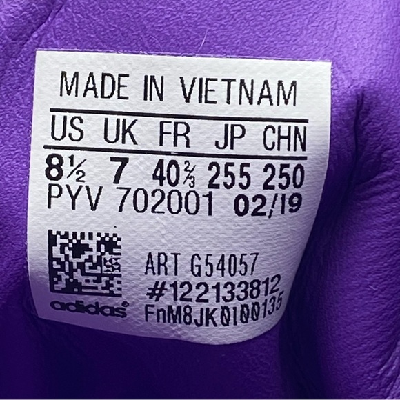 Adidas Originals Hypersleek 2" Platform Leather Sneakers Color Purple SZ 8.5 - Picture 12 of 12